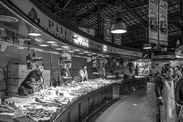 fish market, nature, seafood